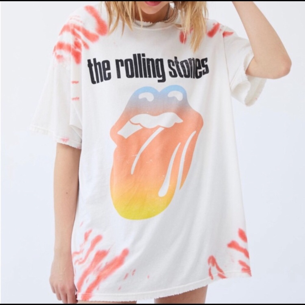 Urban Outfitters Rolling Stones Tie Dye Tee